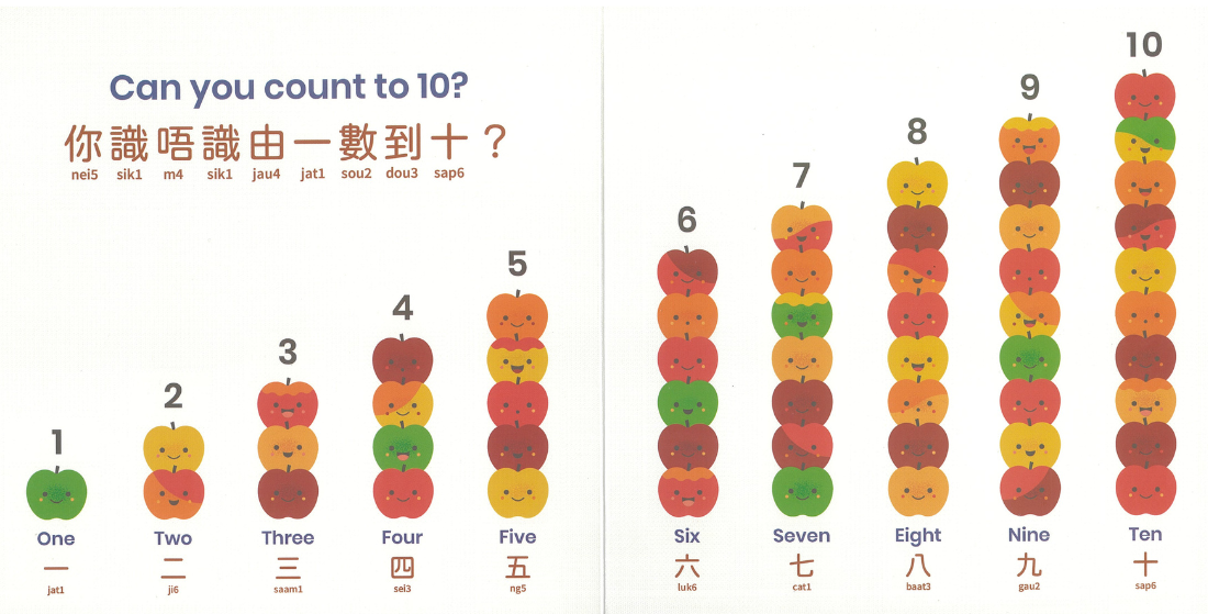 Habbi Habbi Bilingual Cantonese: Apples + Arithmetic