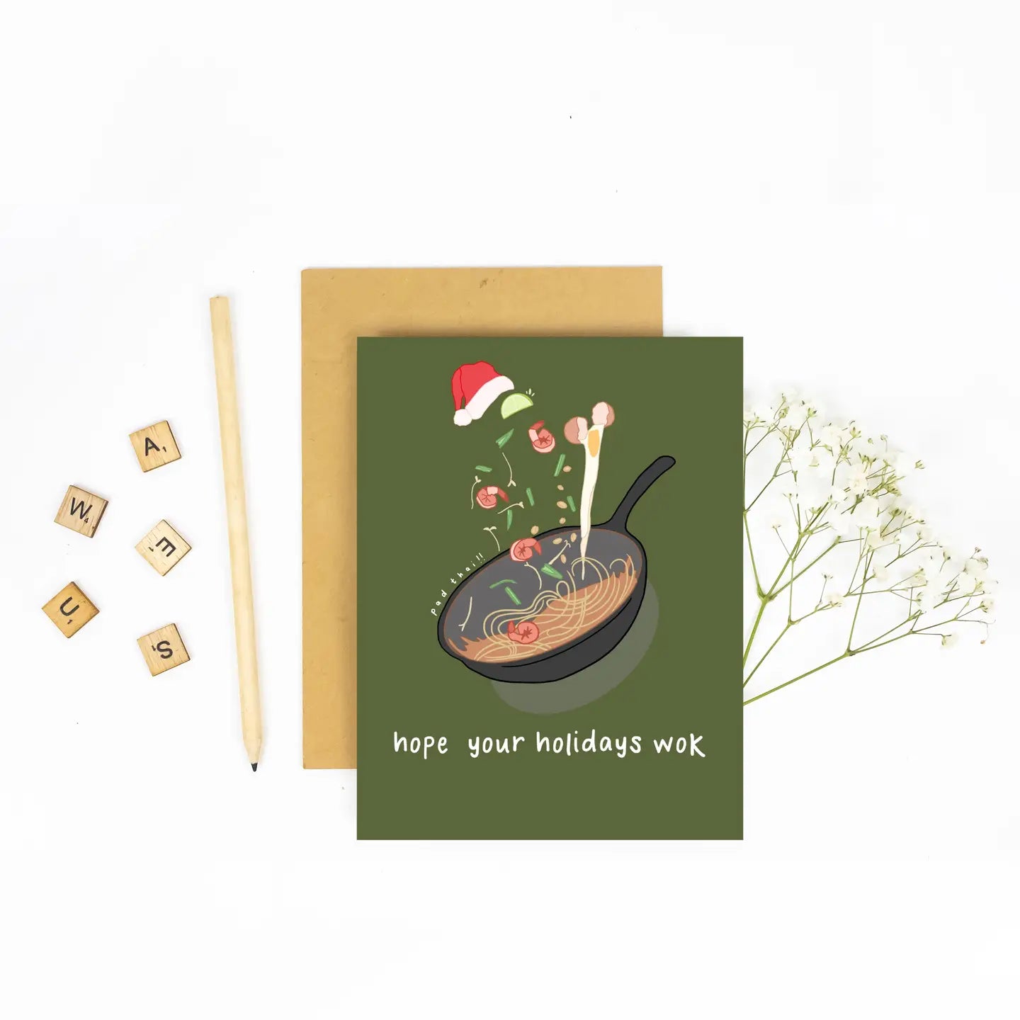Christmas Card - Hope Your Holidays Wok