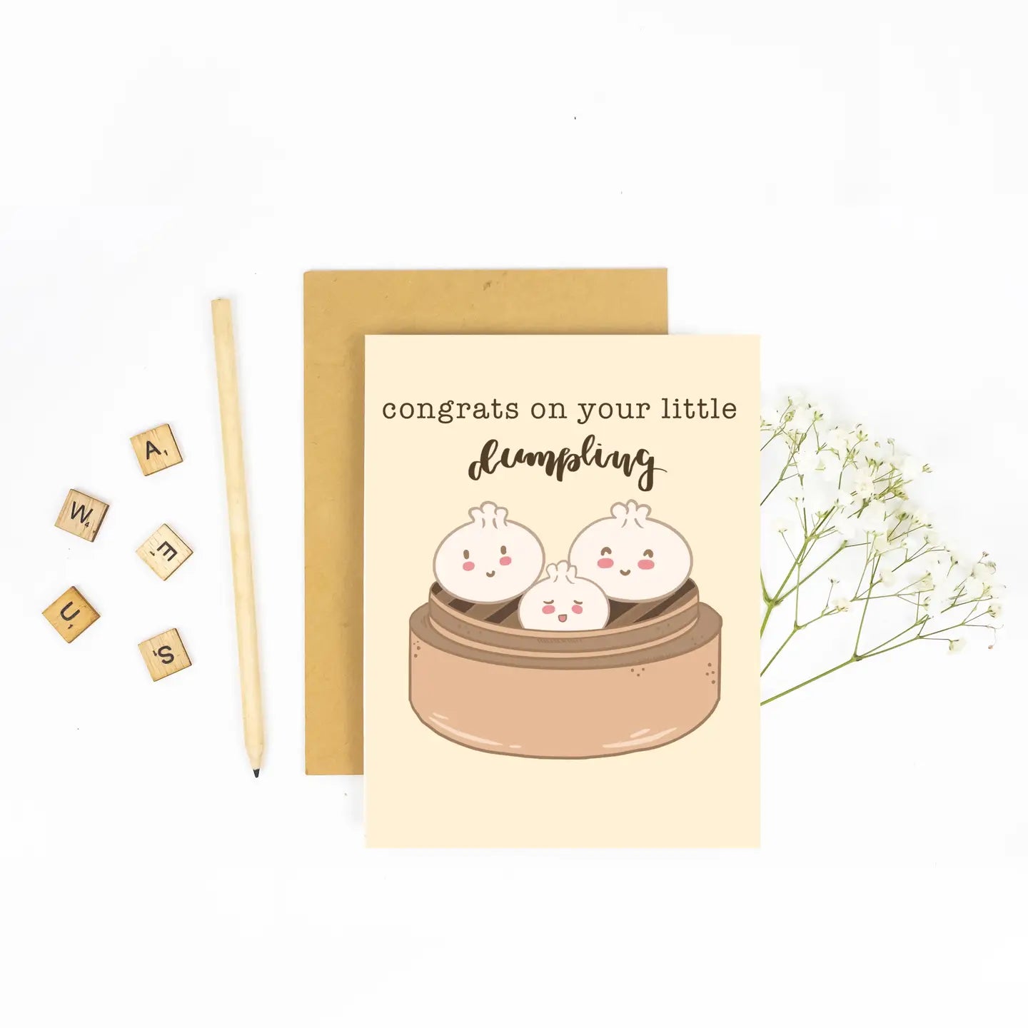 New Baby Greeting Card - Congrats On Your Little Dumpling